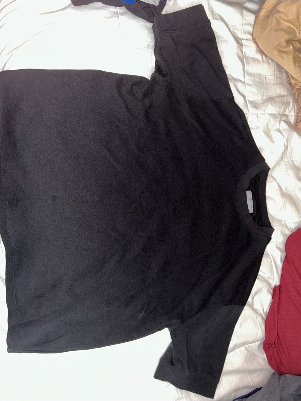 Denim & Flower Black Crewneck Tee